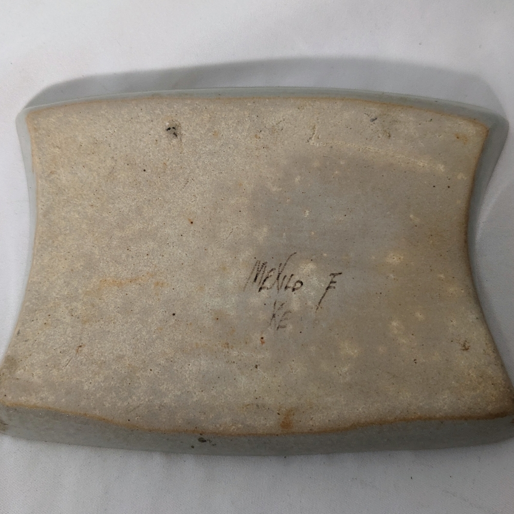 Ken Edwards Pottery (Mexico) Small Stoneware 4 Point Hand-Painted Bird Tray - Picture 6 of 8